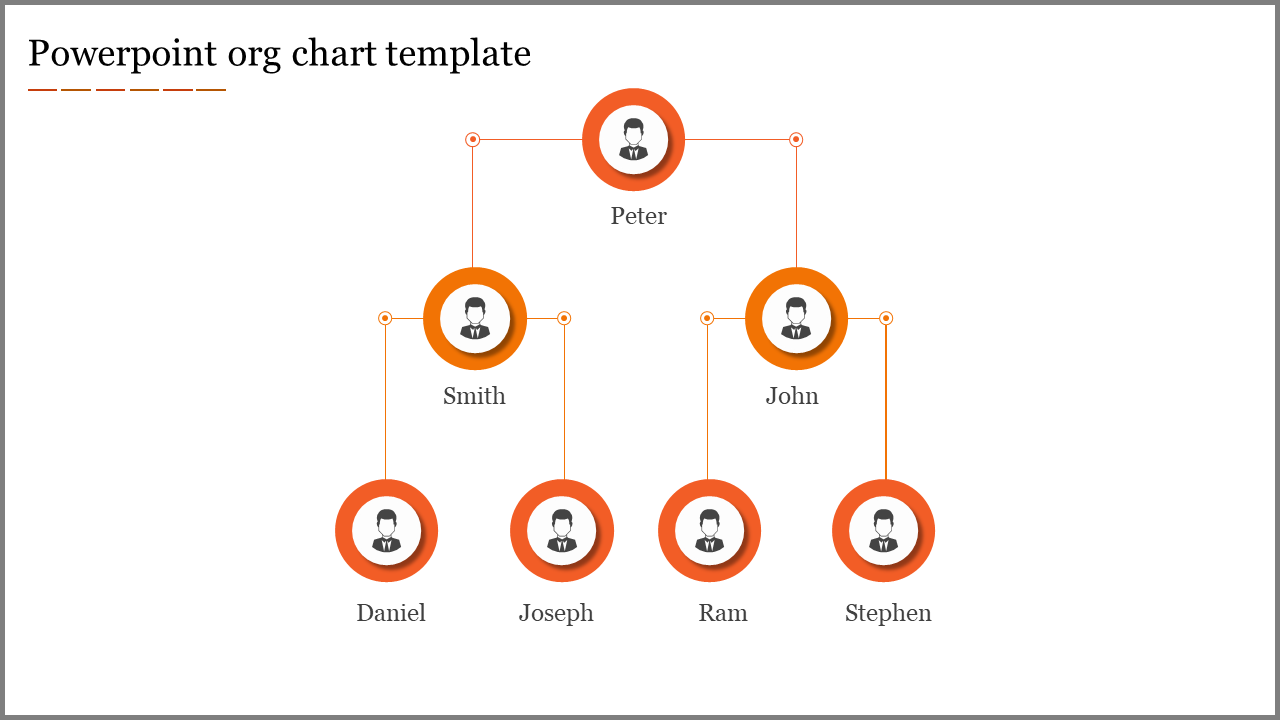 powerpoint org chart template-Orange